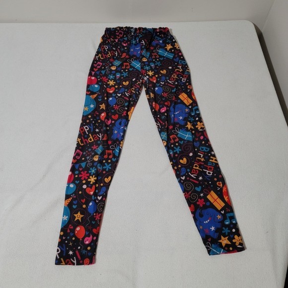 OS Fabulegs leggings happy birthday party elephant theme - Picture 3 of 11